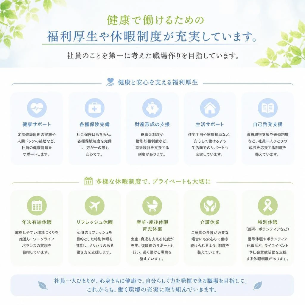安心・安全な労働環境