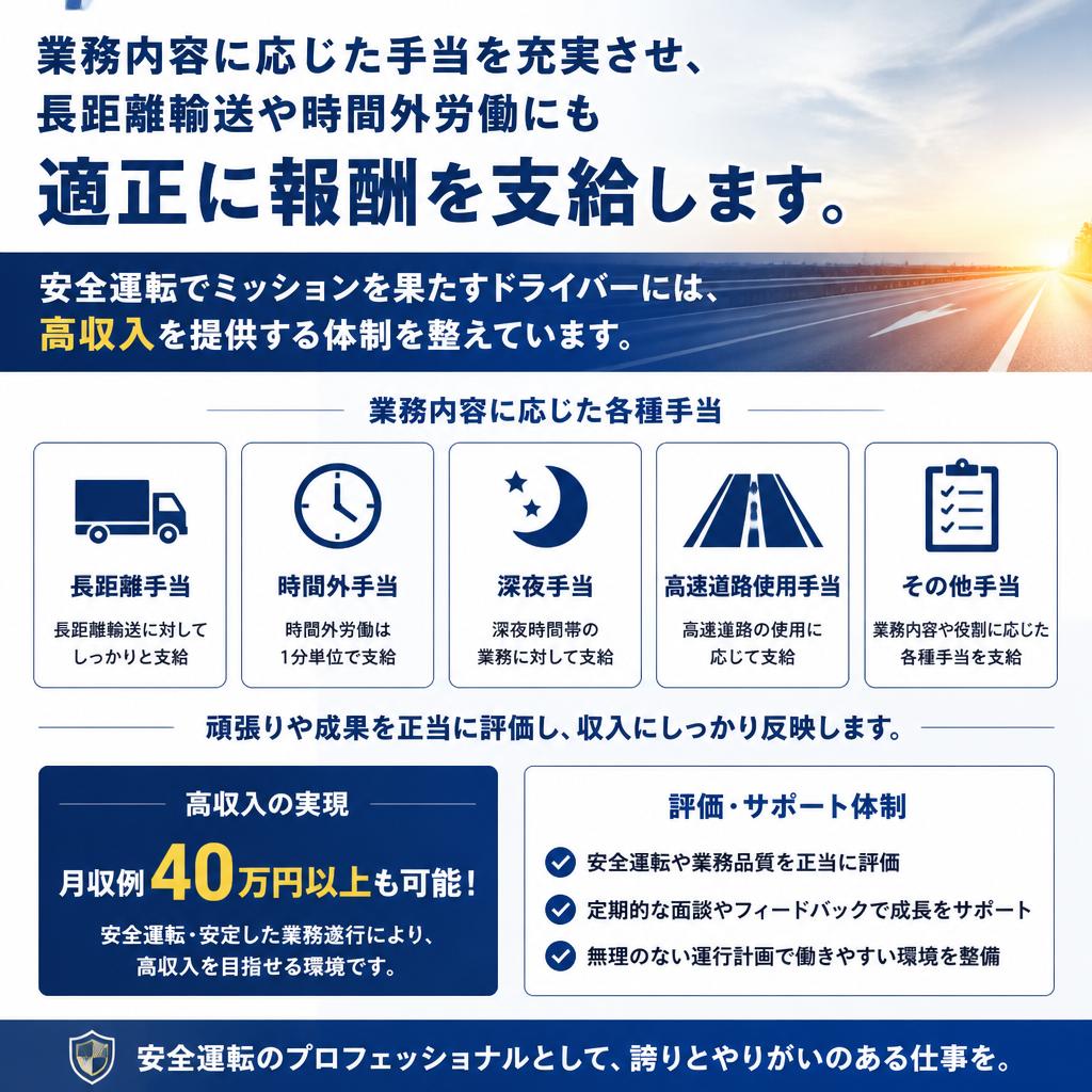 あなたの未来を運転する、大型ユニックドライバー募集！